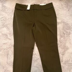 NWT Ann Taylor Loft olive green skinny ankle pants